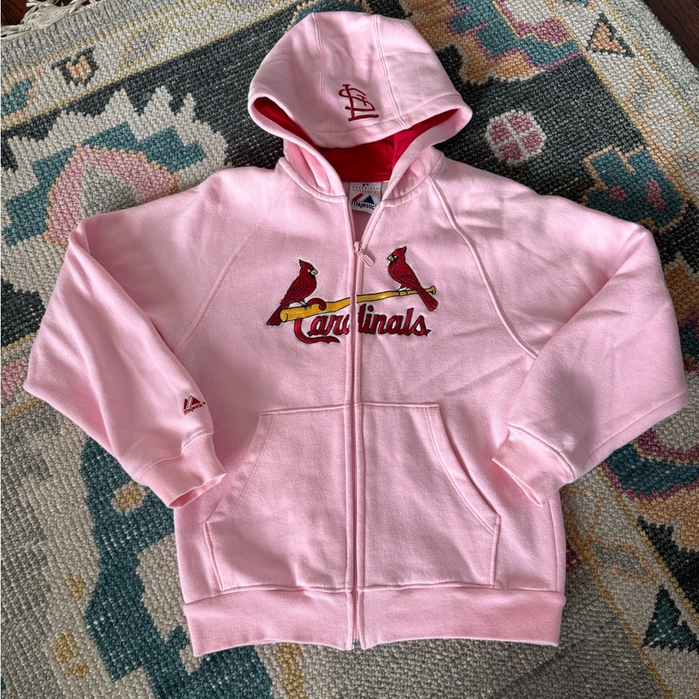 Kids Pink Cardinals Hoodie (8/10)